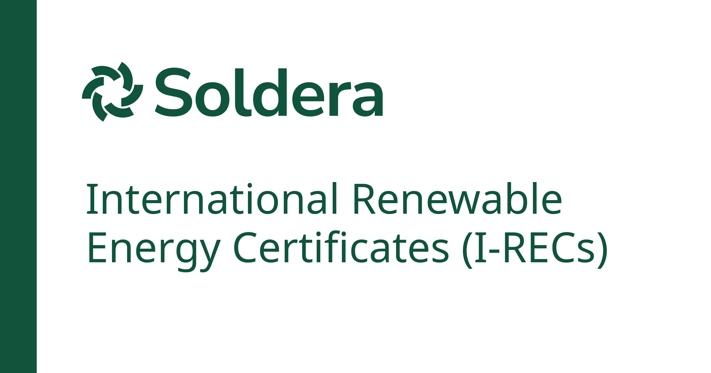 International Renewable Energy Certificates (I-RECs)