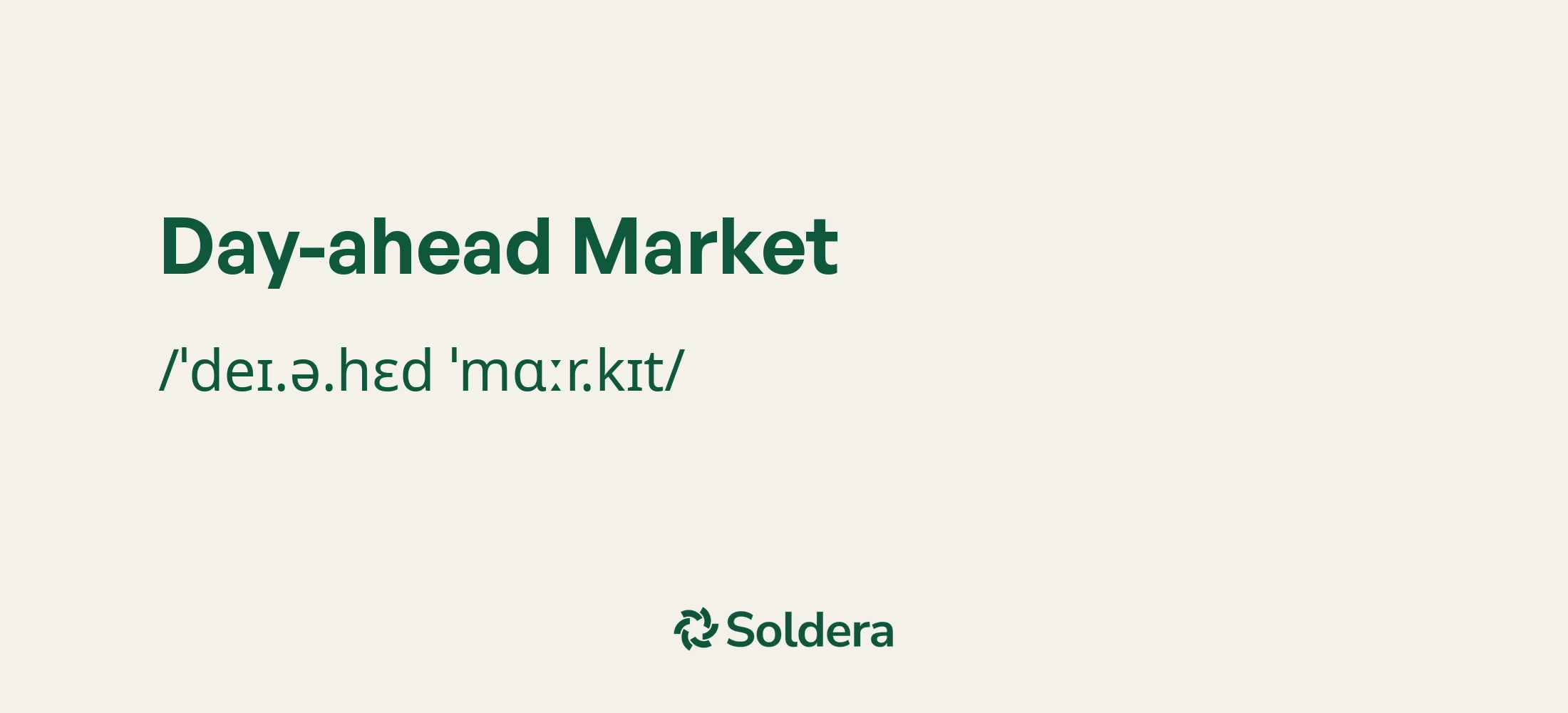 Pronunciation of Day-ahead Market Using IPA Characters