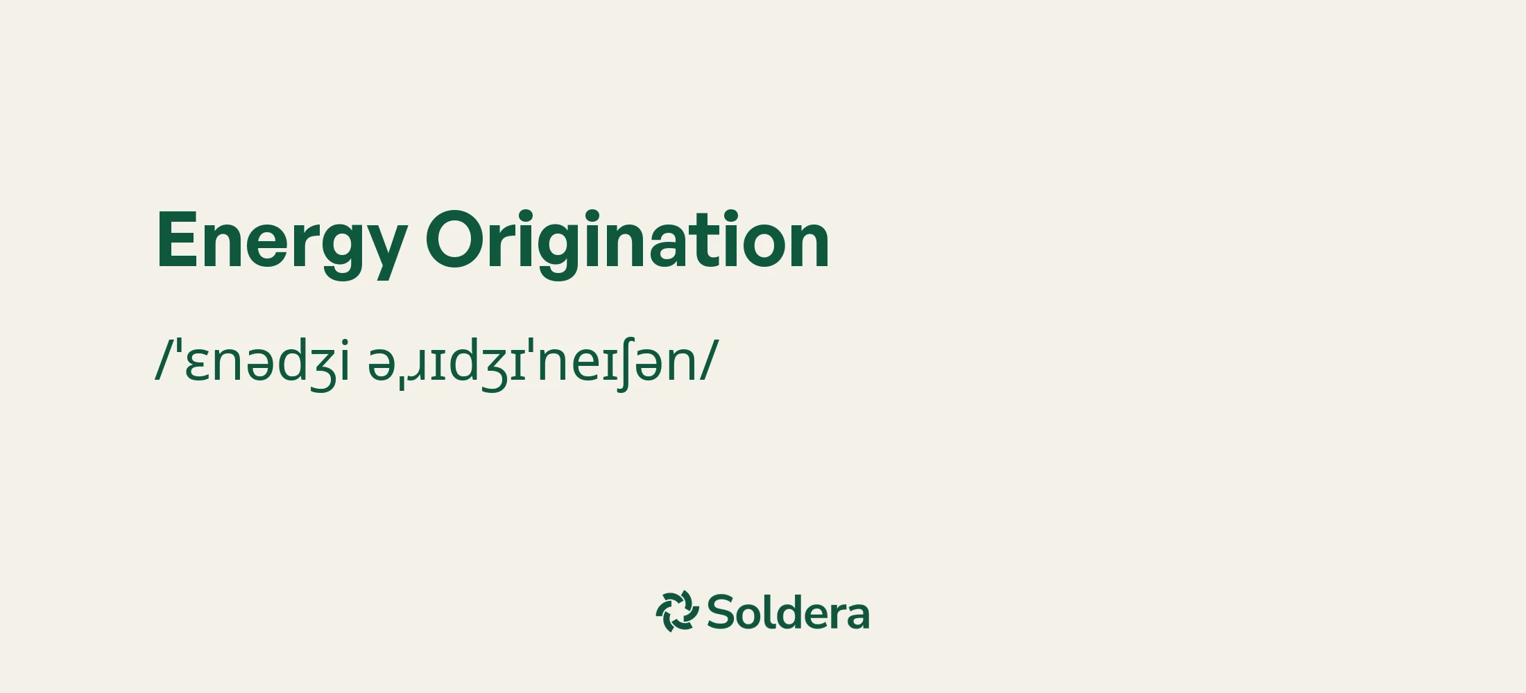 Pronunciation of Energy Origination Using IPA Characters