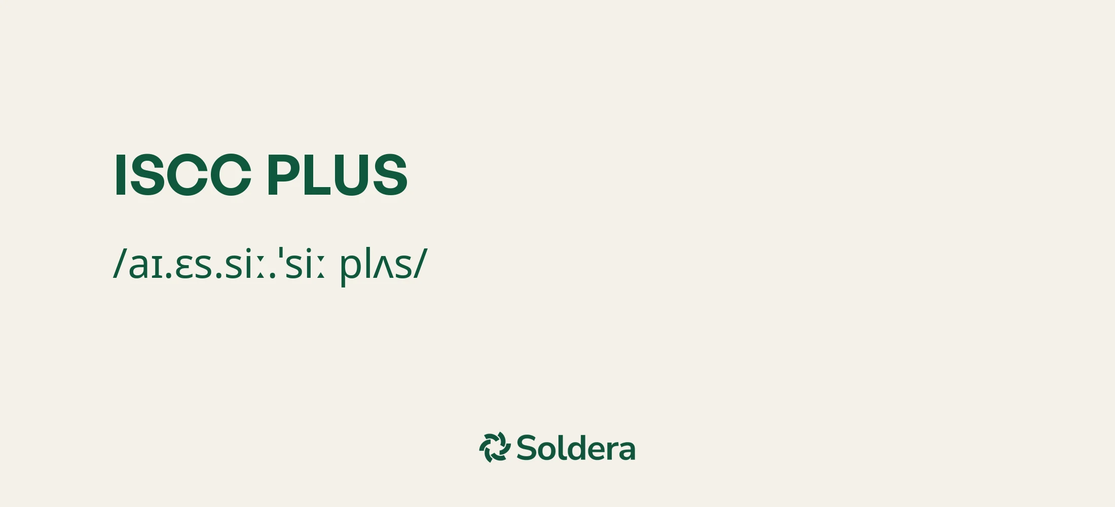 Pronunciation of ISCC PLUS Using IPA Characters