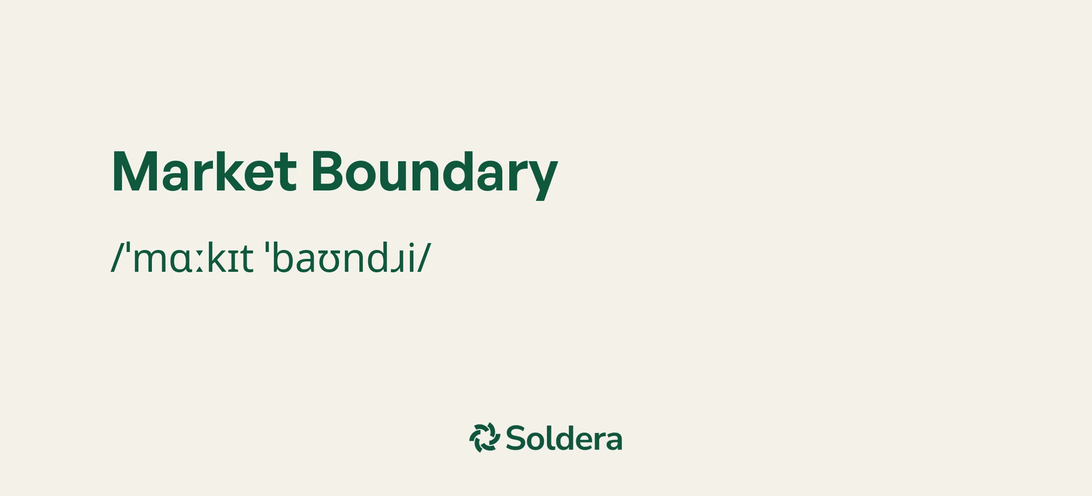 Pronunciation of Market Boundary Using IPA Characters