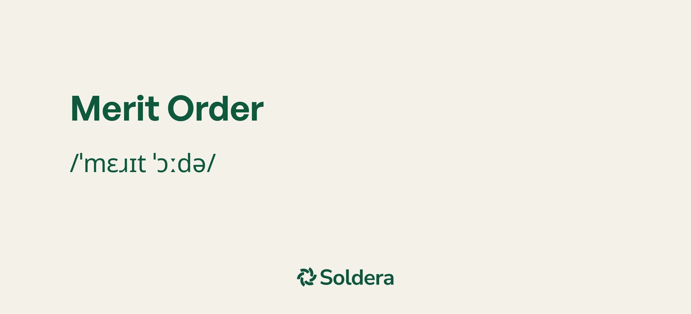 Pronunciation of Merit Order Using IPA Characters