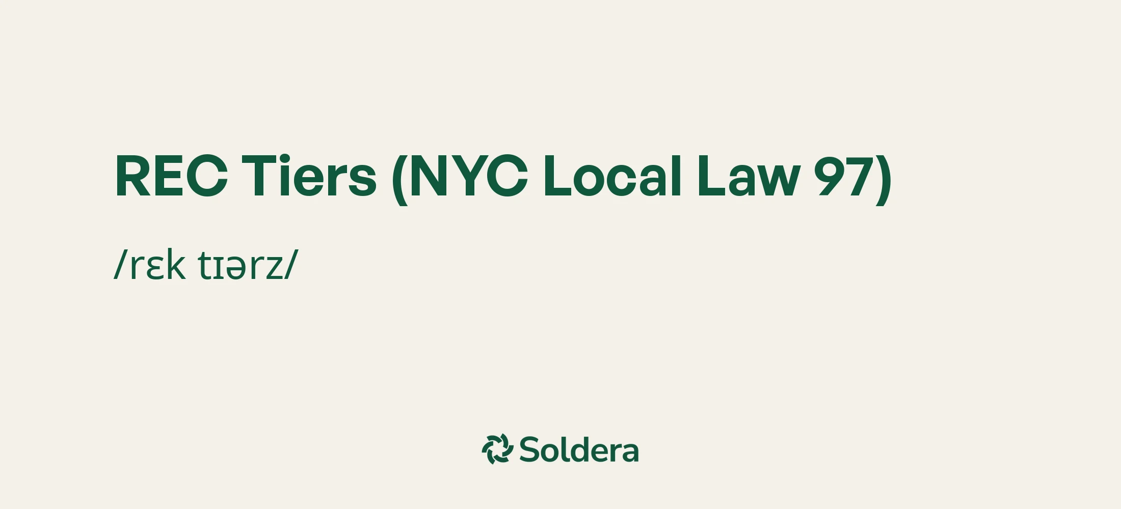Pronunciation of REC Tiers (NYC Local Law 97) Using IPA Characters