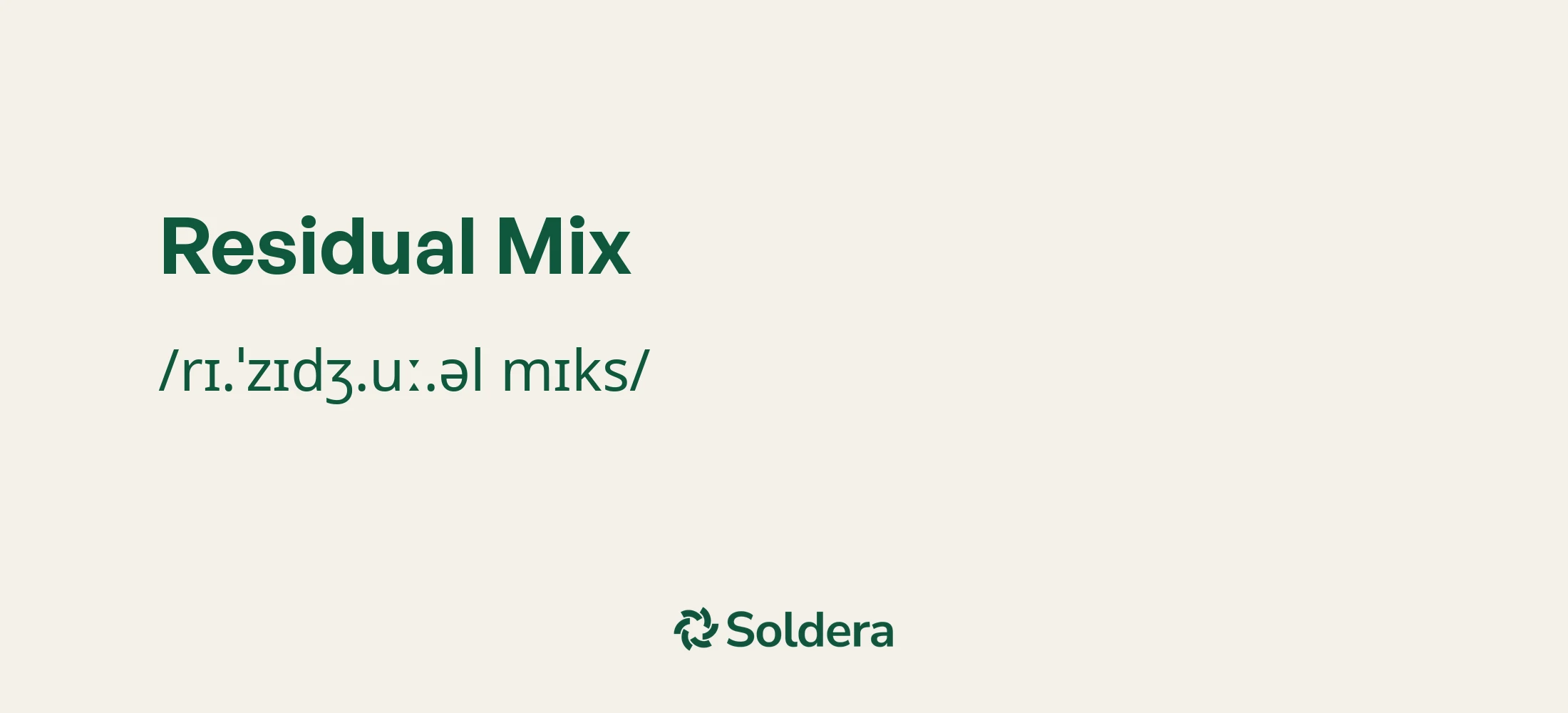 Pronunciation of Residual Mix Using IPA Characters