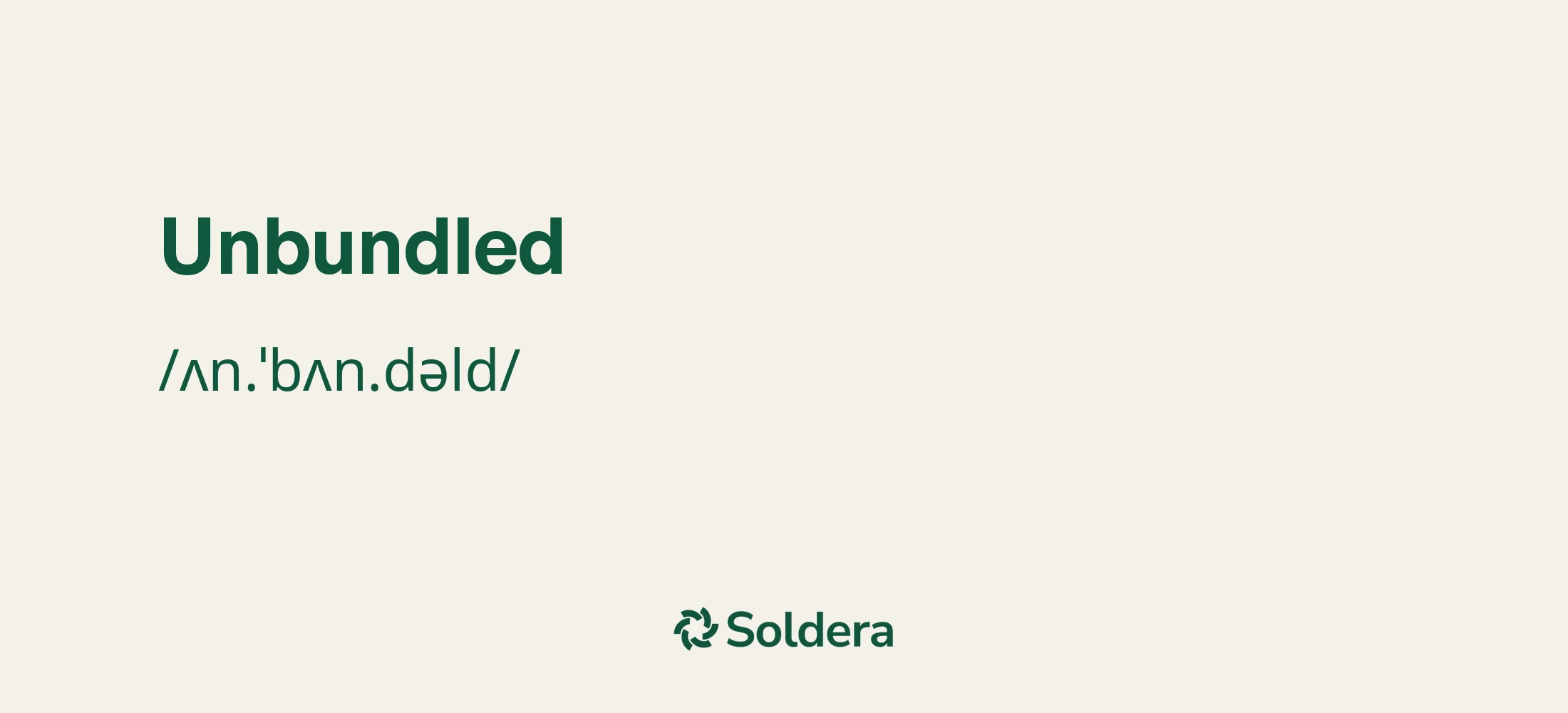 Pronunciation of Unbundled Using IPA Characters