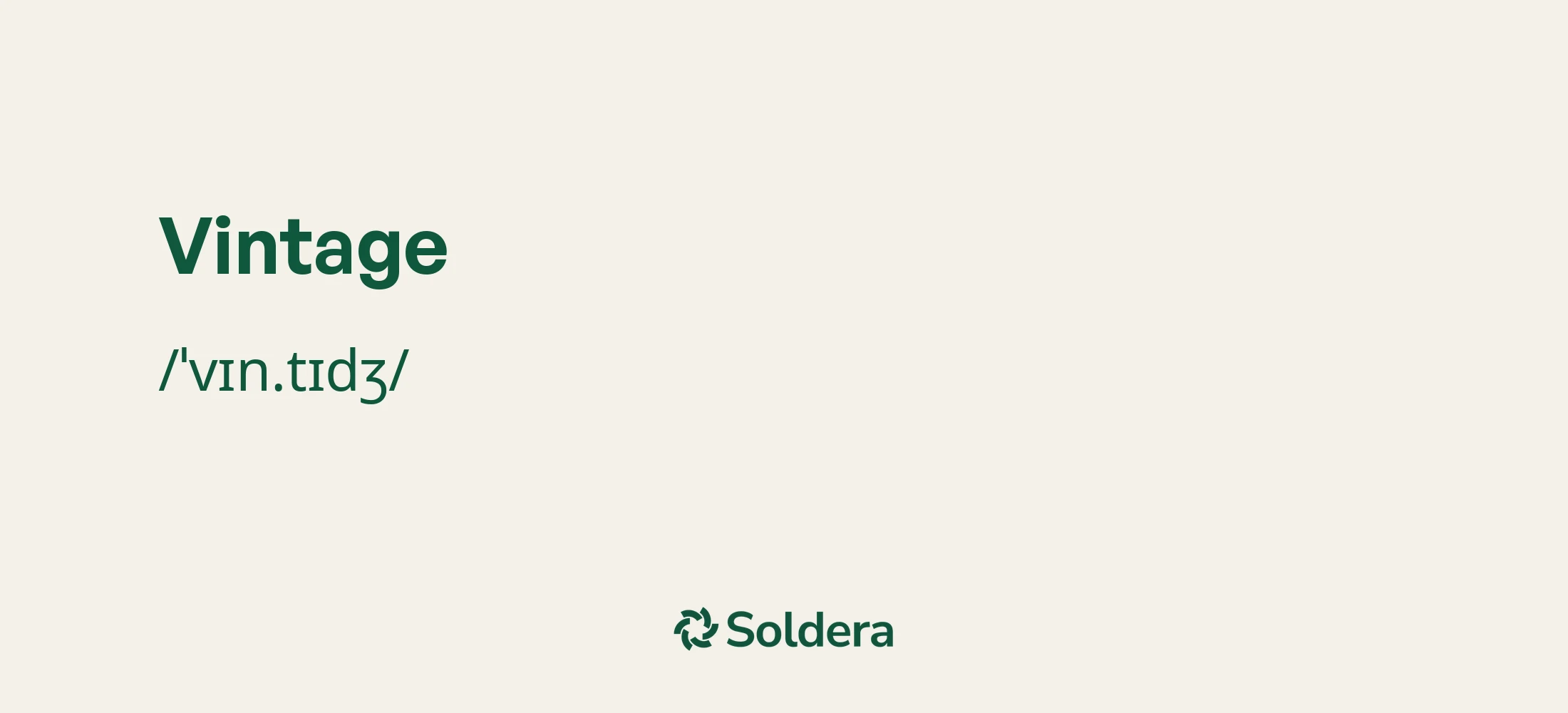 Pronunciation of Vintage Using IPA Characters