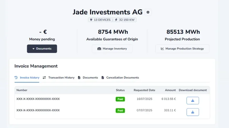 Soldera Feature Spotlight: Automatic Invoices & Transactions - Demo image